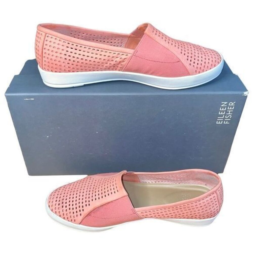 Eileen Fisher | Chase Arabesque Buffed Leather coral pink womens size 6